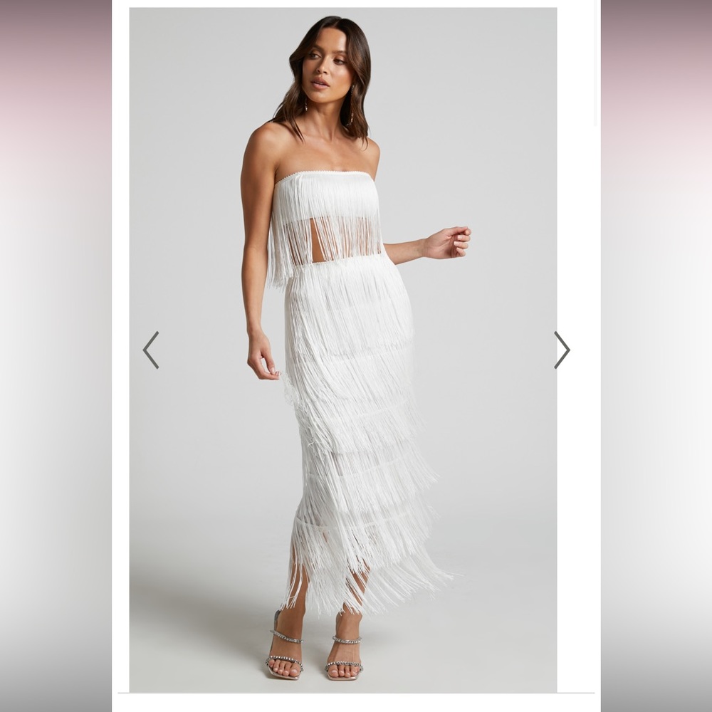 Showpo two piece fringe set